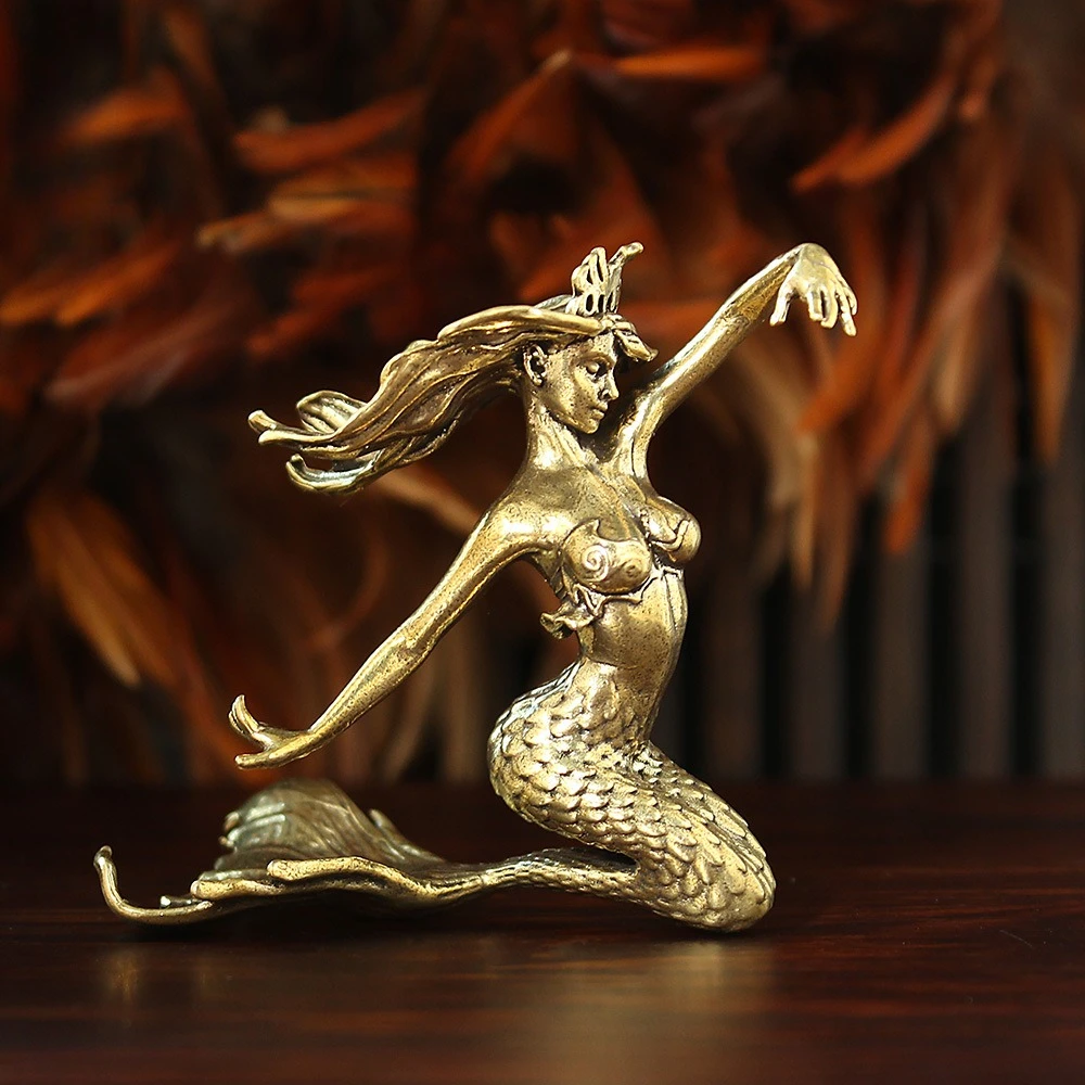 Mermaid Small Statue Retro Beauty Characters Miniatures Figurines Desktop Decorations Crafts Home Decors Ornaments