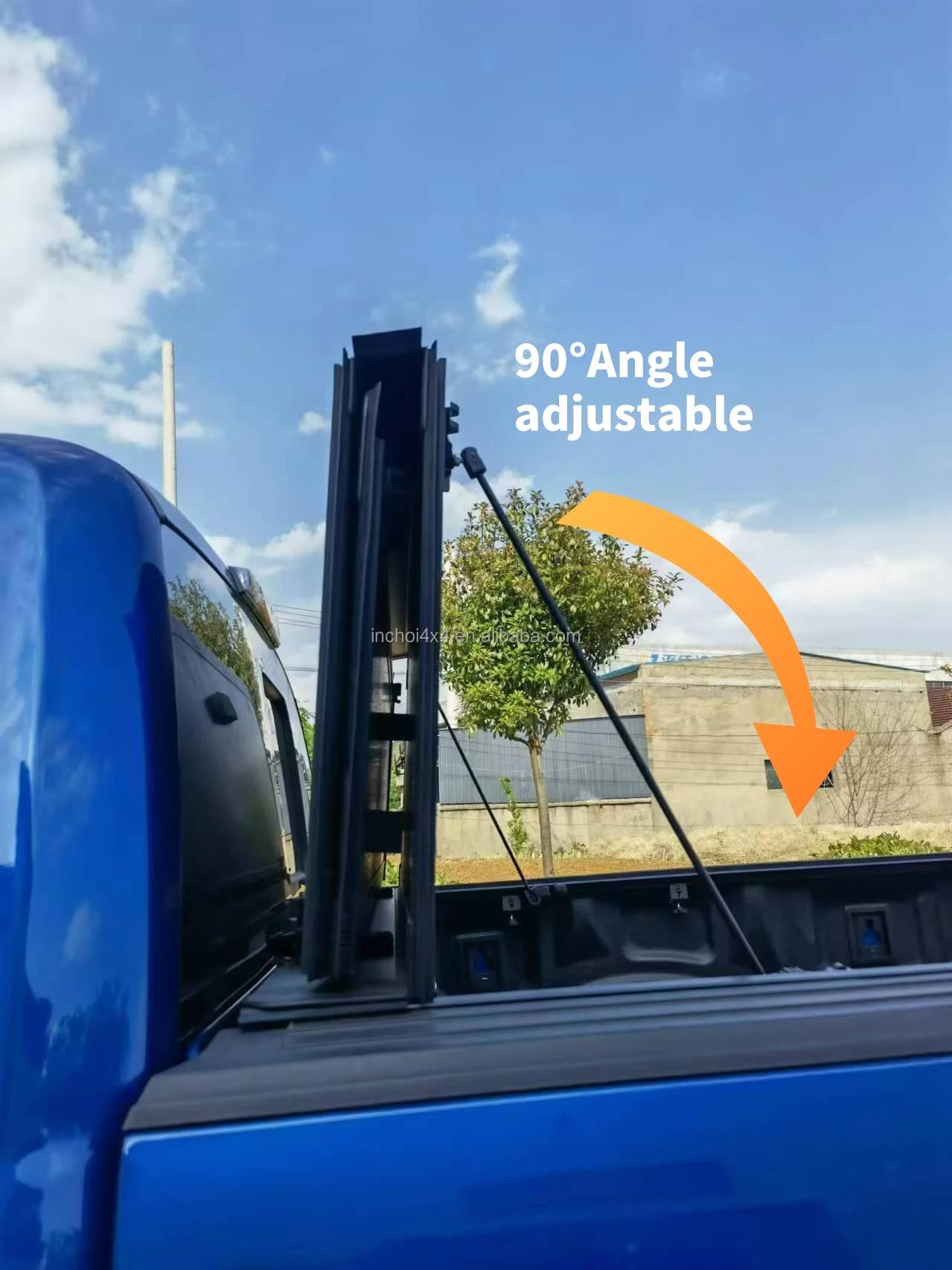 Waterproof Aluminum 4x4 Hard Folding Four Fold Trunk Bed Cover Tonneau Cover For Pickup Truck For Ford Ranger F150 5.5ft 6.5ft
