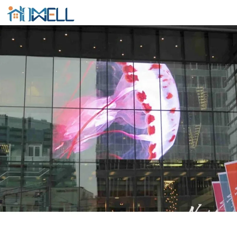 

Transparent LED Display Outdoor Adhesive Large Stage Curtain Film Panel Ecran Pantalla Glasses Display