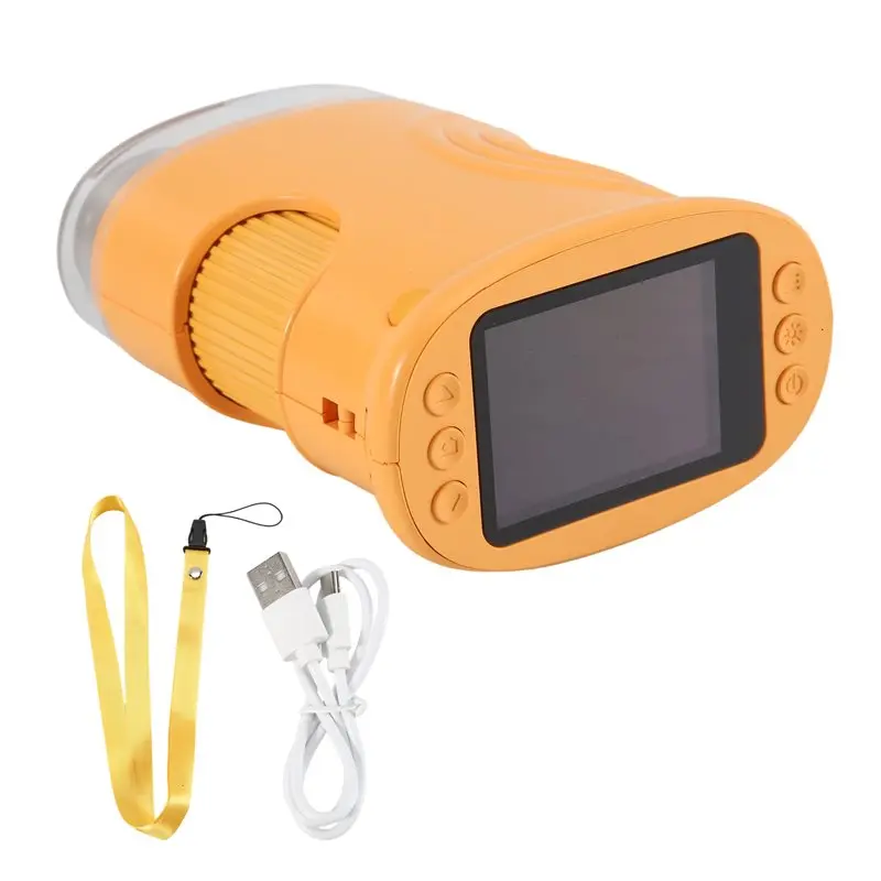 

For Kids Handheld Microscope With 2In HD Screen 50-1000X Pocket Educational Birthday Gift For Children