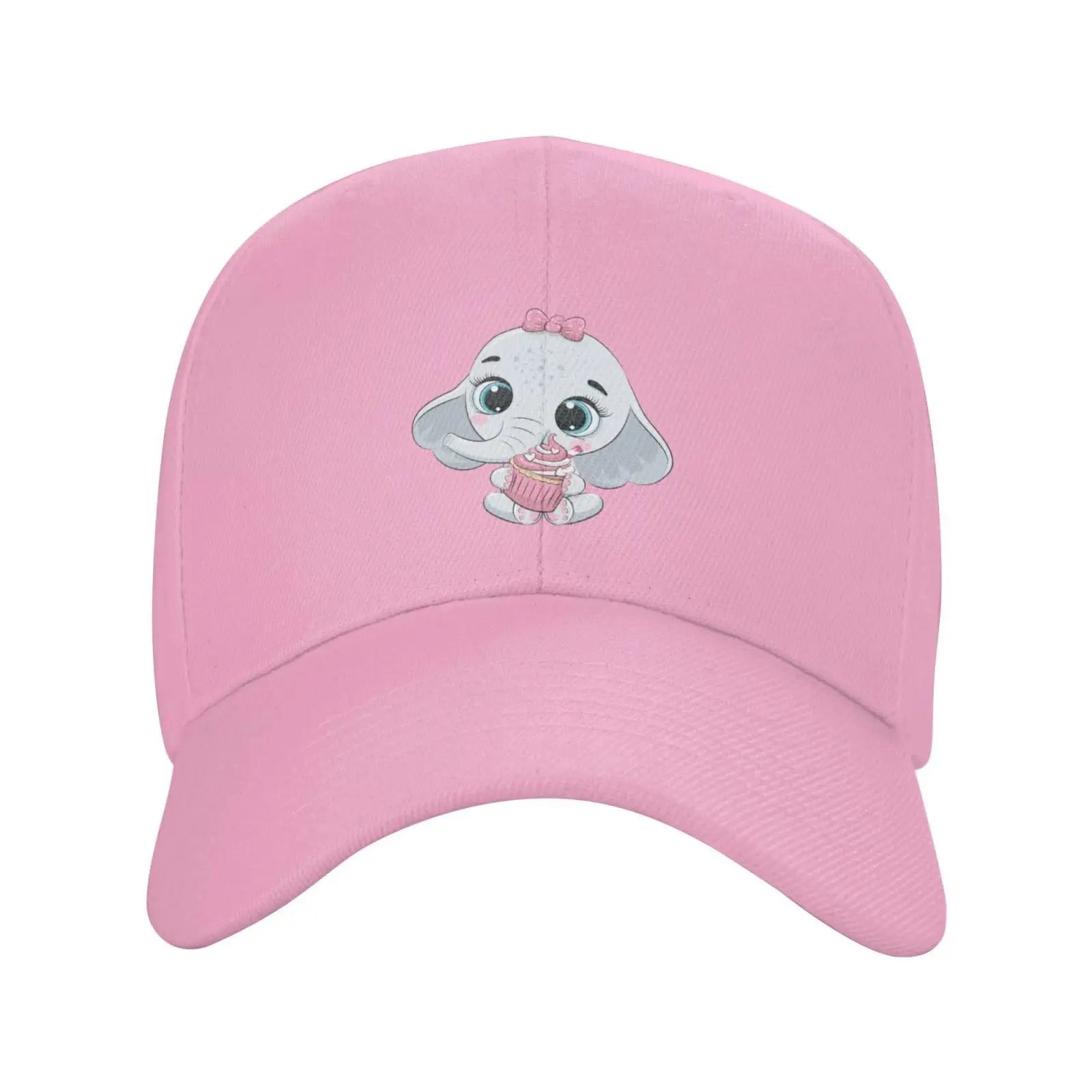 Cute Little Elephant and Cupcake Baseball Cap Women Men Hat Truck Driver Baseball Caps Adjustable Dad Hats