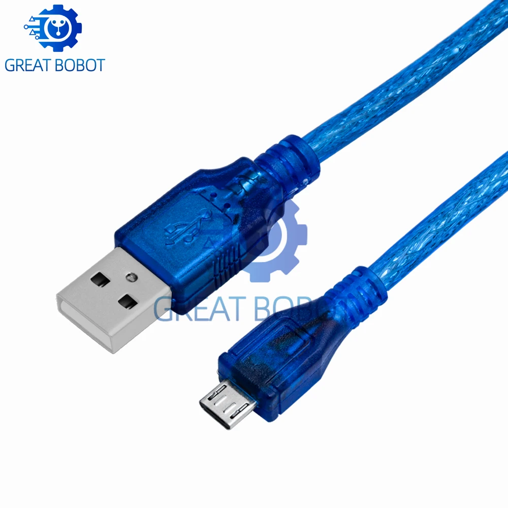 30cm Dual‑Port 2‑in‑1 Mini & Micro USB Cable Data Sync Charging Cord for Arduino Nano 3.0 DIY Electronic Projects