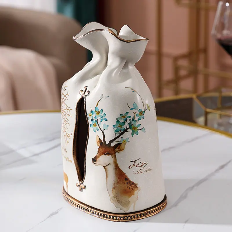 European creative multi-functional vase tissue box pumping carton ornament living room coffee table dining table simulation
