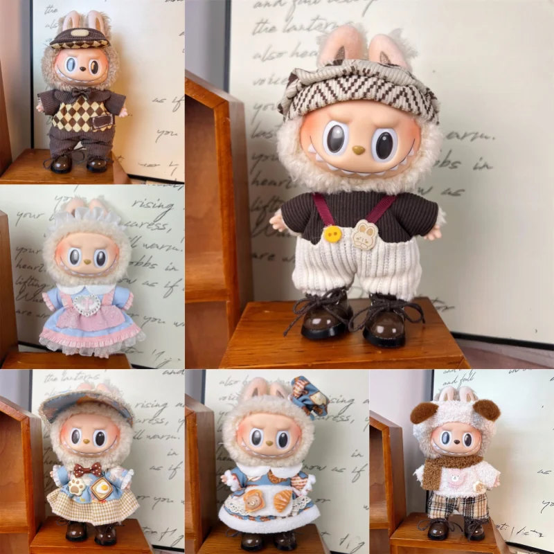 

7 Types Mini Doll Clothes for 17cm Labubu Clothes Set High-Quality Clothes Accessories Gift