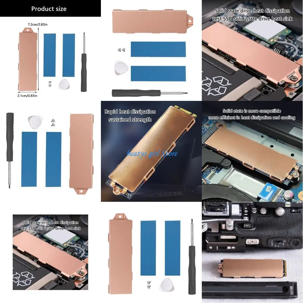 

C7AB Multiple Device Support M.2 NVMe Heatsink Noiseless Heat Reduction Computer Component