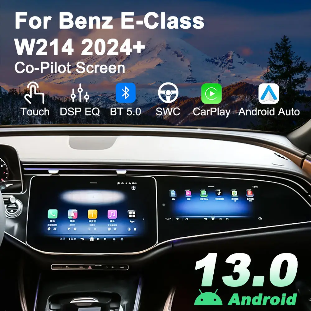 

Navihua New Upgrade 12.3 Inch Co-Pilot Screen Android Multimedia Carplay Entertainment Passenger Display for Benz W214 2024 2025