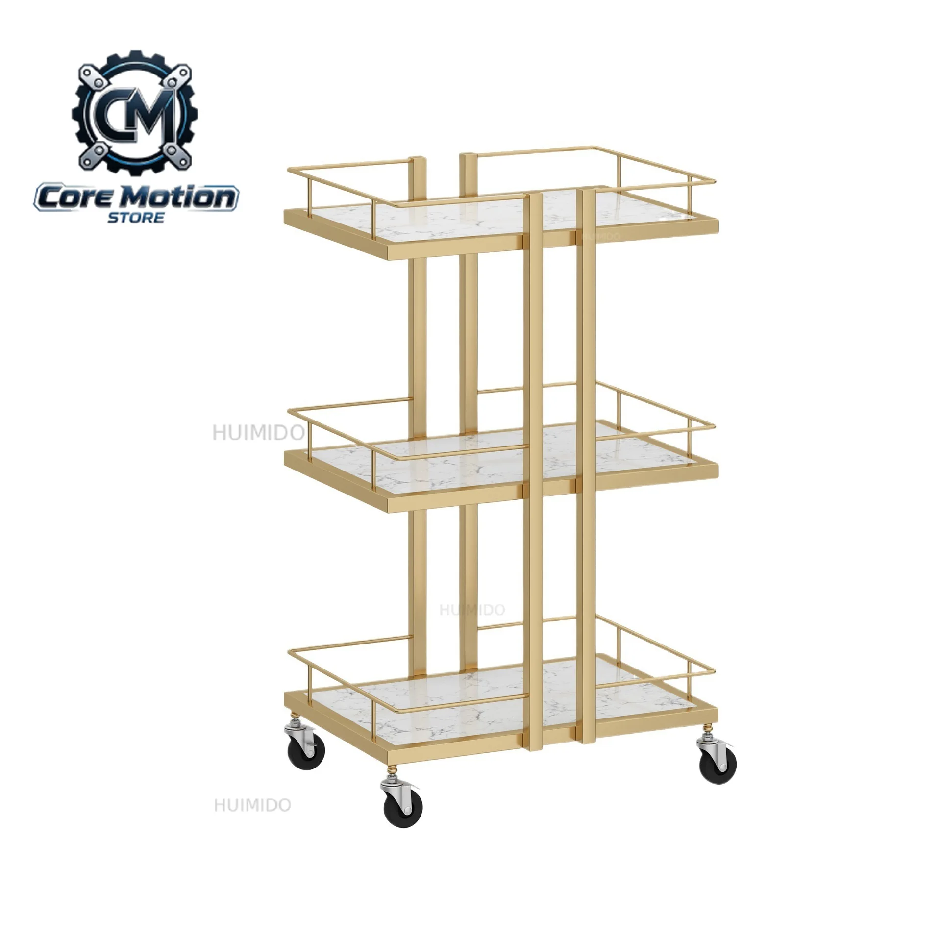Light Luxury Movable Tool Trolley Beauty Salon Nail Eyelash Embroidery Instrument Storage Shelf