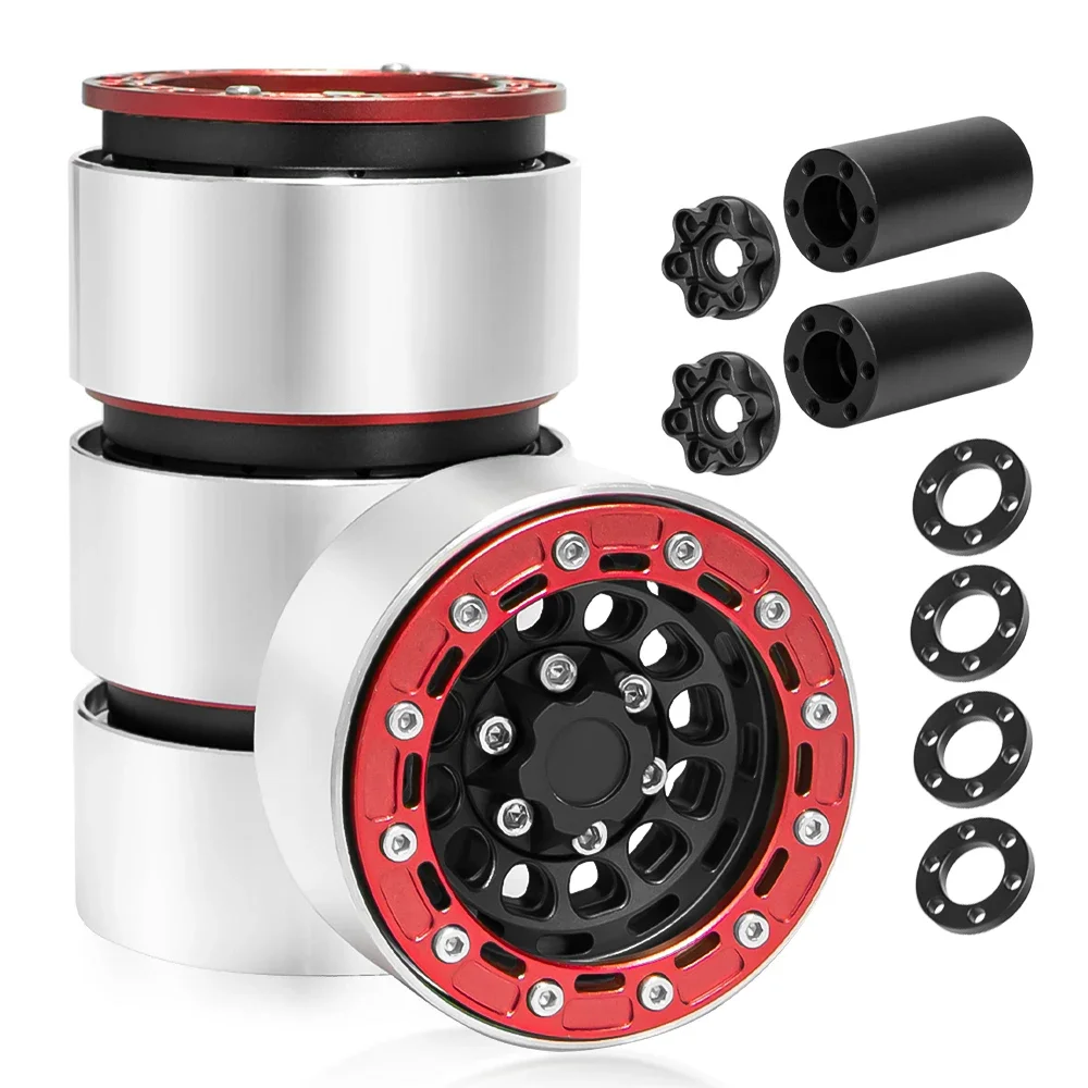 1.9-Inch Dual-Wheel Hub with Adjustable Offset Wheel Suitable for 1/10 SCX10 TRX4 90046 D90 H12Y Off-Road Vehicles.