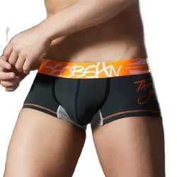 Seobean-bóxer de algodón para hombre, ropa interior sexy, de tiro bajo, novedad