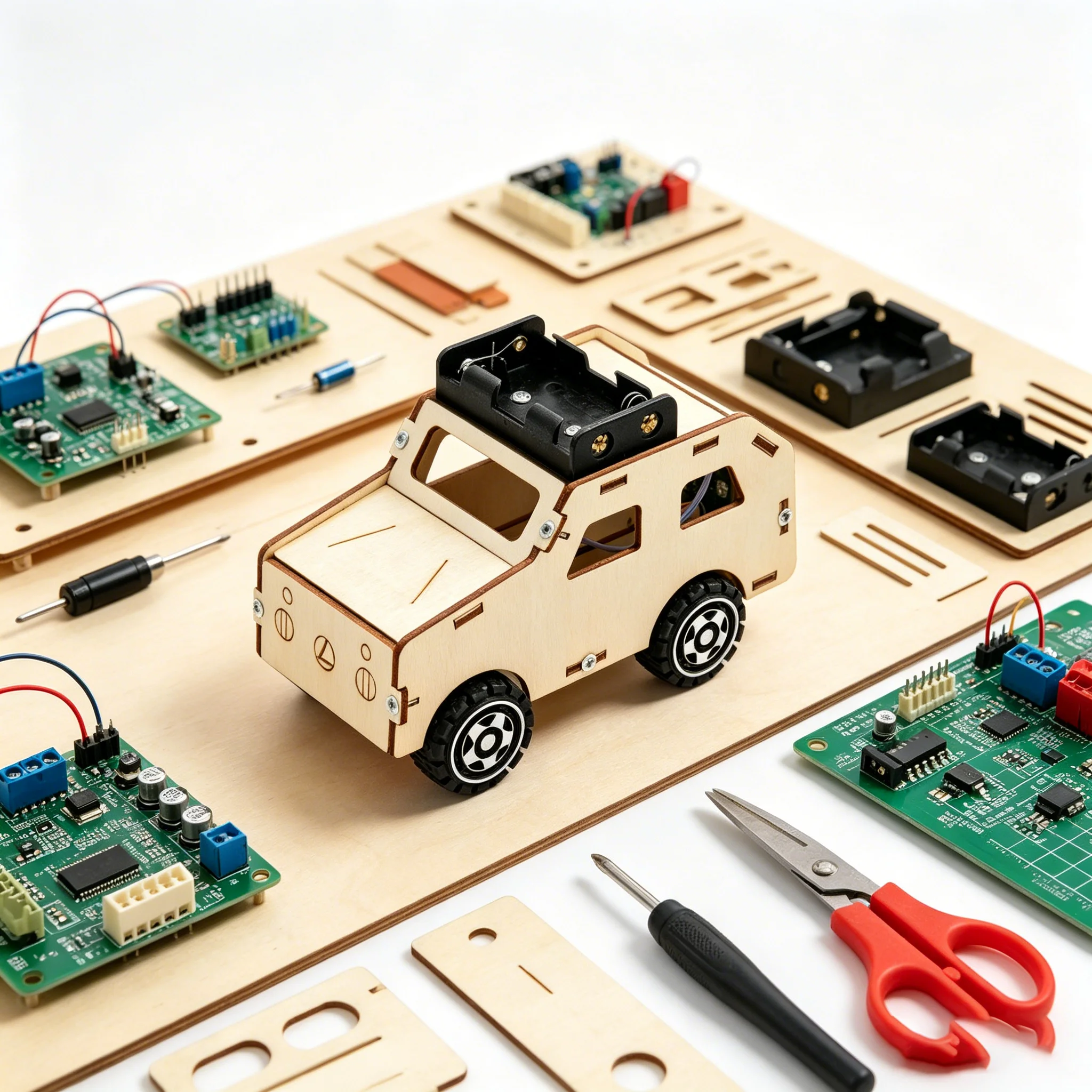 kit-educacional-de-materiais-para-experiencias-cientificas-de-carro-com-controle-de-voz-steam-para-criancas-diy-feito-a-mao-para-sala-de-aula