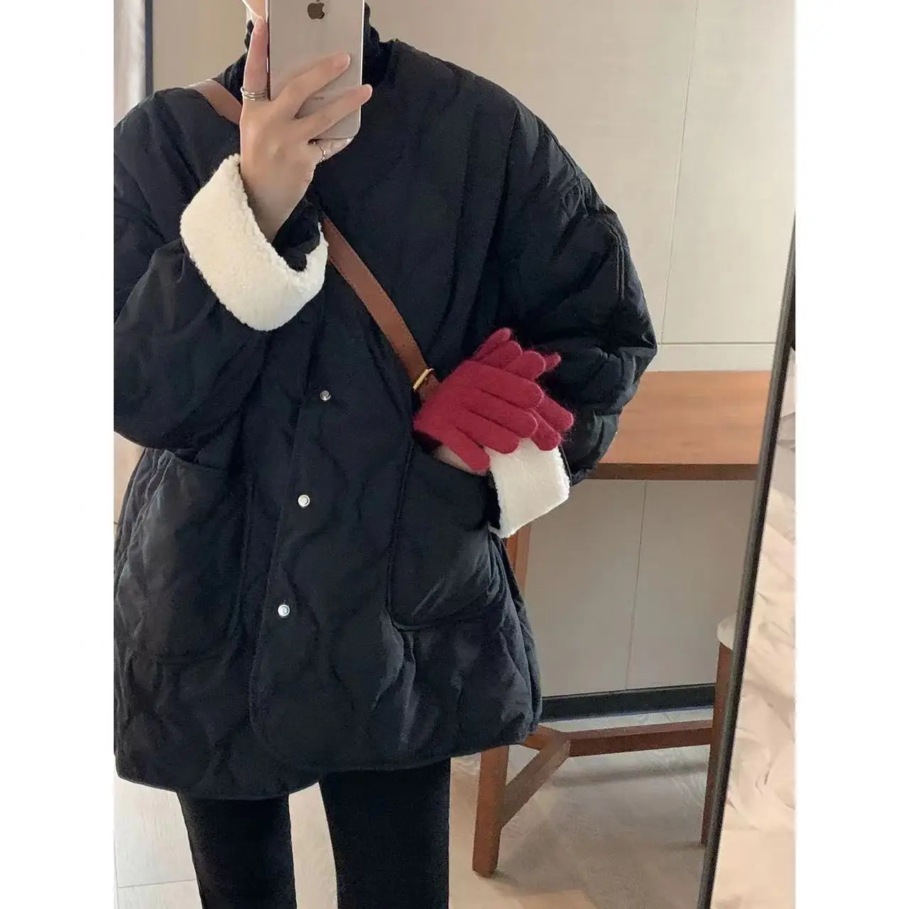 Estetyka lat 2000 Harajuku Vintage Parki Damskie Zimowe Stroje Retro Y2K Streetwear Luźne Krój Koreańska Moda Trend Płaszcz Kurtka