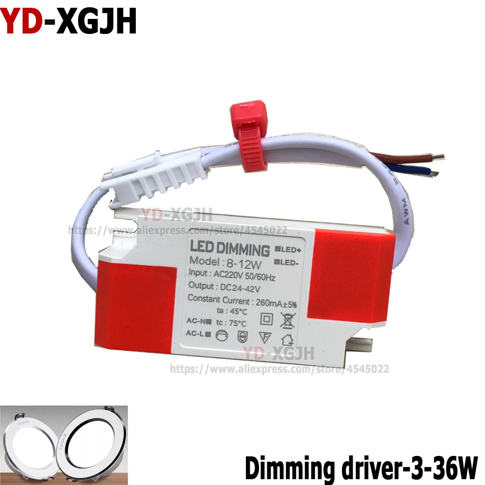 Pilote d'alimentation LED, tube d'éclairage, plafonnier, panneau d'éclairage, rail d'éclairage, monté en surface, thyristor, gradation