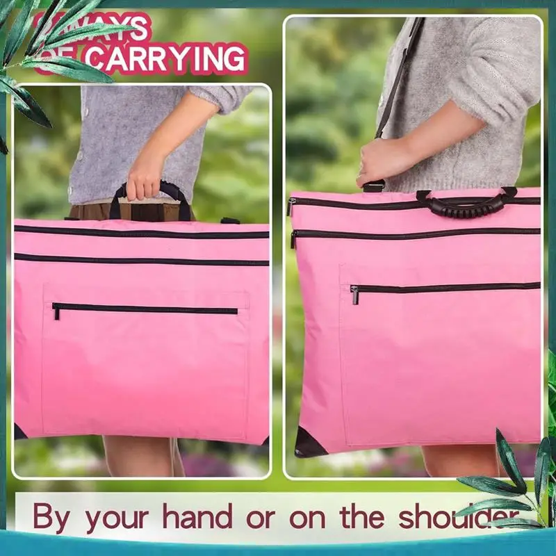 (ใหม่) กระเป๋าเอกสารศิลปะน้ําหนักเบากระเป๋าถือกันน้ําพร้อมไหล่และที่จับที่แข็งแรงสําหรับการร่างภาพโปสเตอร์และภาพวาด