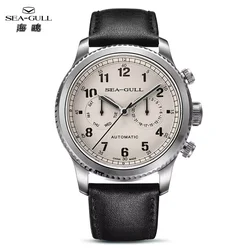 Seagull Herrenuhr, modisch, Multifunktionsgürtel, Saphirglas, leuchtend, automatische mechanische Uhr, Pilot-Serie, Armbanduhr 819.33.6080H