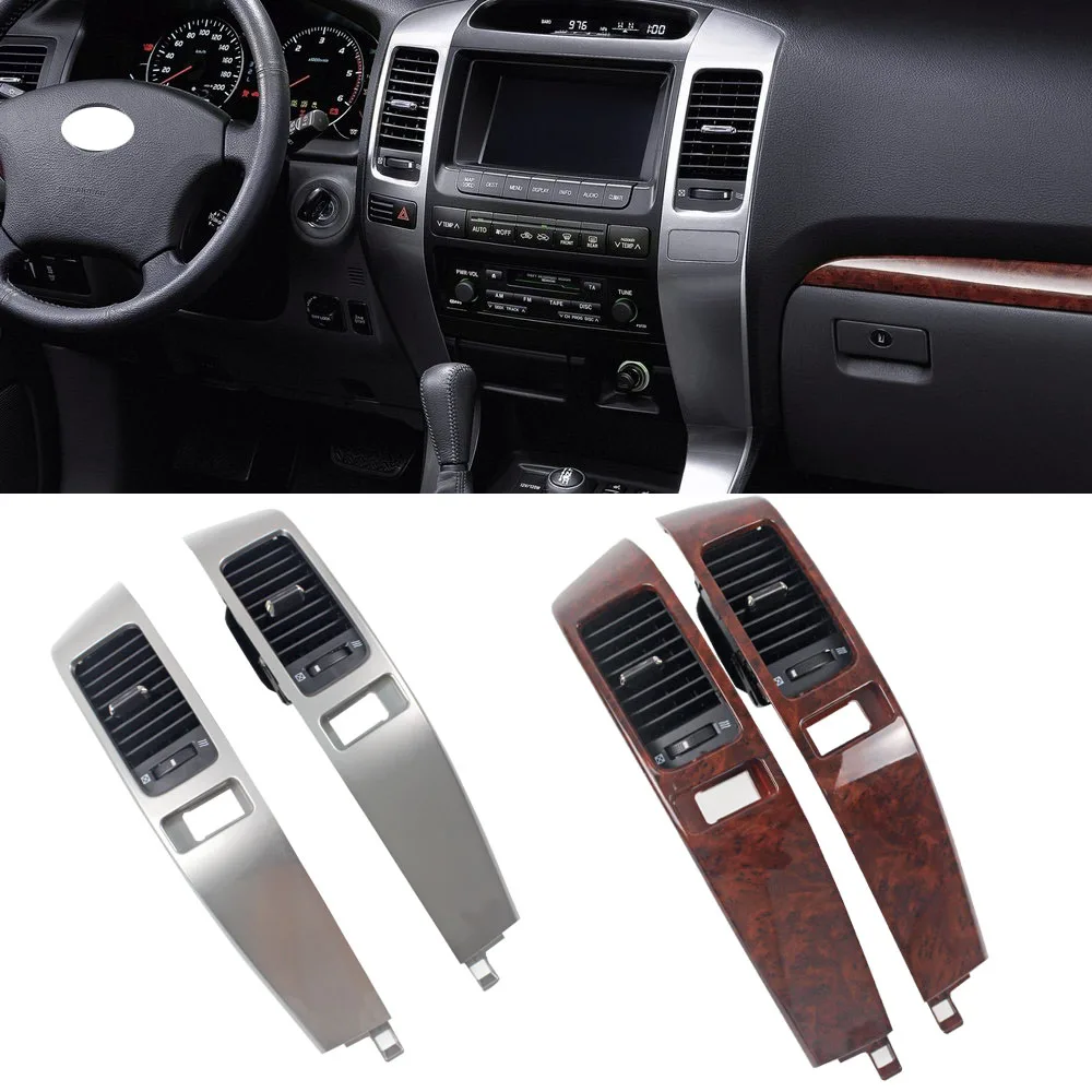 

LHD Interior Wooden Dashboard Air Vent Frame Penal For Toyota Land Cruiser Prado 120 FJ120 Accessories 2003-2009