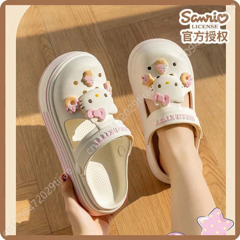 Sanrio Slippers Home Slippers Hello Kitty Kuromi My Melody Cinnamoroll Pompompurin Men Women Beach Pool Sandals Summer Slipper view 2