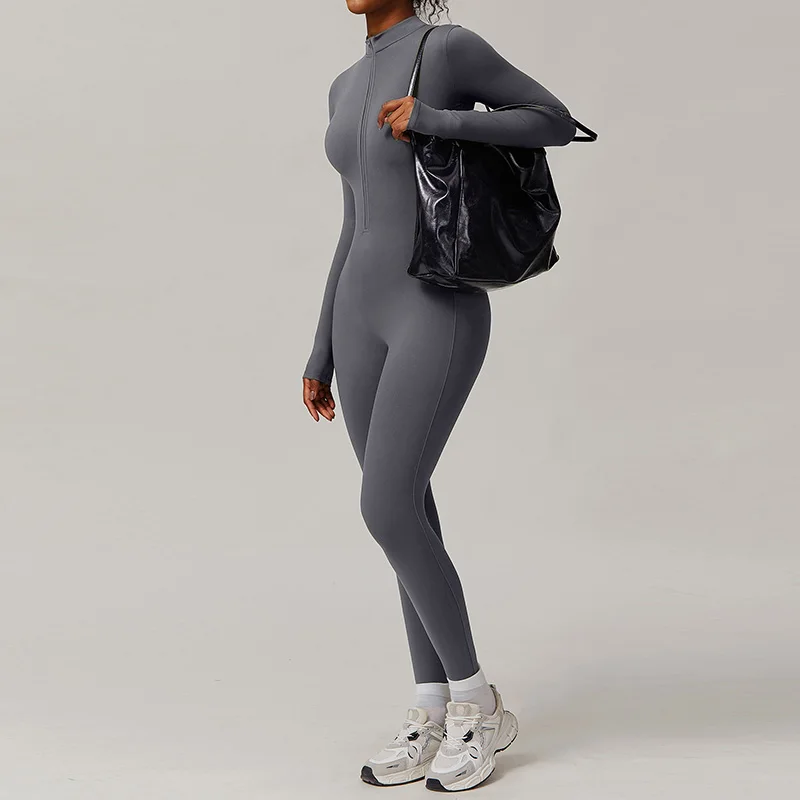 Zipper Sports Jumpsuits Women's Tracksuit Fitness Overalls One-Piece Gym Short Bodysuit Yoga Set Workout Suit Female Sportswear