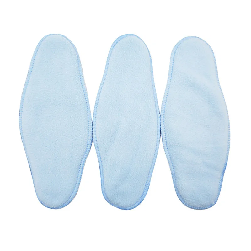 Almohadillas de tela reutilizables para menstruación, almohadilla Menstrual interior de microlana azul con alas, almohadillas sanitarias de día y