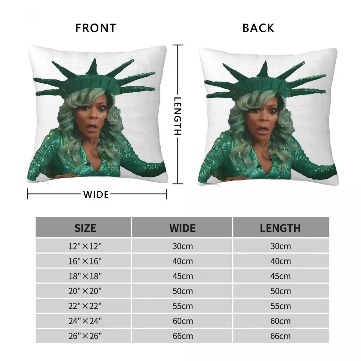 Wendy Williams Fainting Square Pillowcase Polyester Linen Velvet Printed Zip Decor Sofa Cushion Cover Wholesale