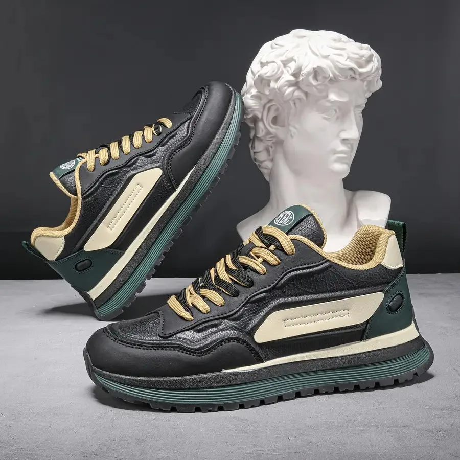 

2025 Spring New Low Cut Thick Soled Sports Board Shoes Lightweight And Trendy Le Fu Shoes Versatile Fashion Casual Men's Board