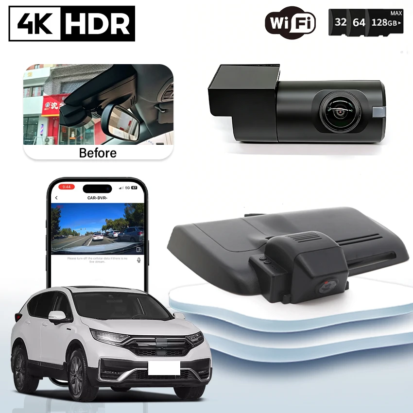 

Plug and play HD 4K 2160P WIFI Camera for Honda CR-V CRV crv cr-v 5th 2017-2022 Night Vision Car Dvr Dash Cam Video Recorder