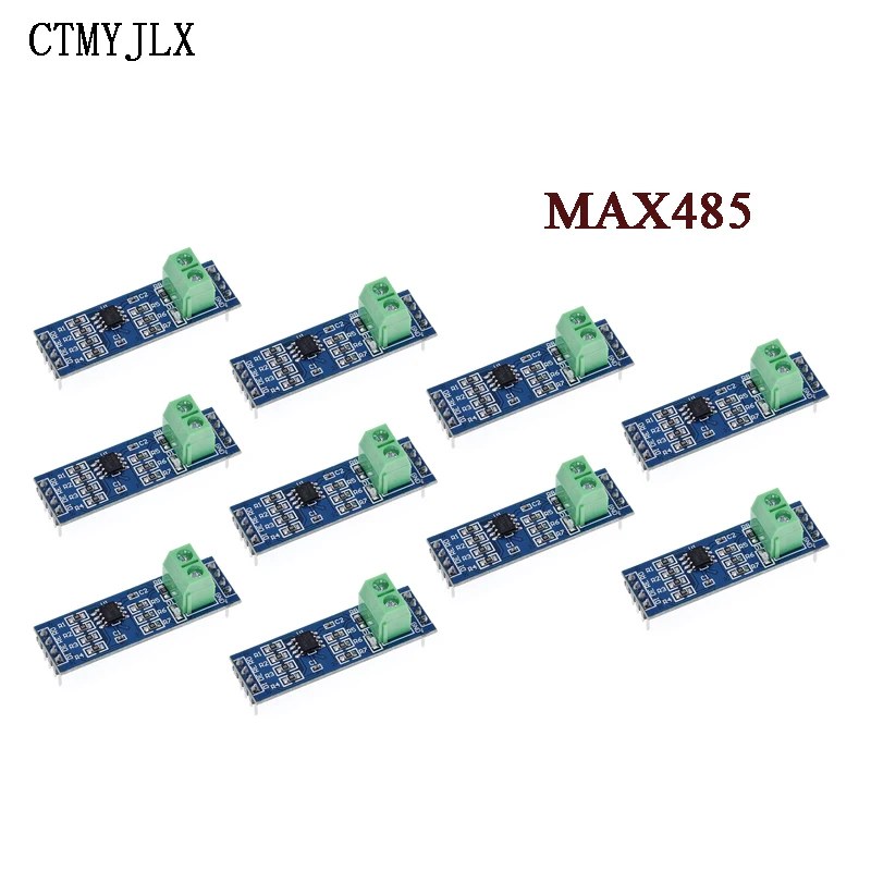 10Pcs MAX485 RS485 Transceiver Module TTL UART Serial to RS485 Instrument Interface Module SCM Development Board For Arduino