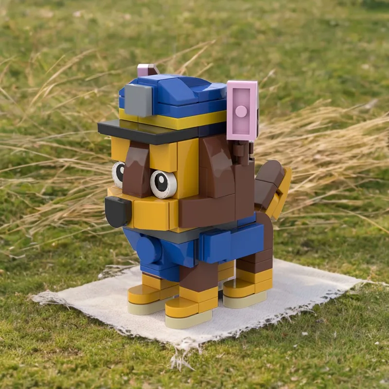 

131 Pieces Model Building Blocks Set – Chase – Brickheadz-Style Police Pup with Detailed Uniform Christmas Gift Blocks