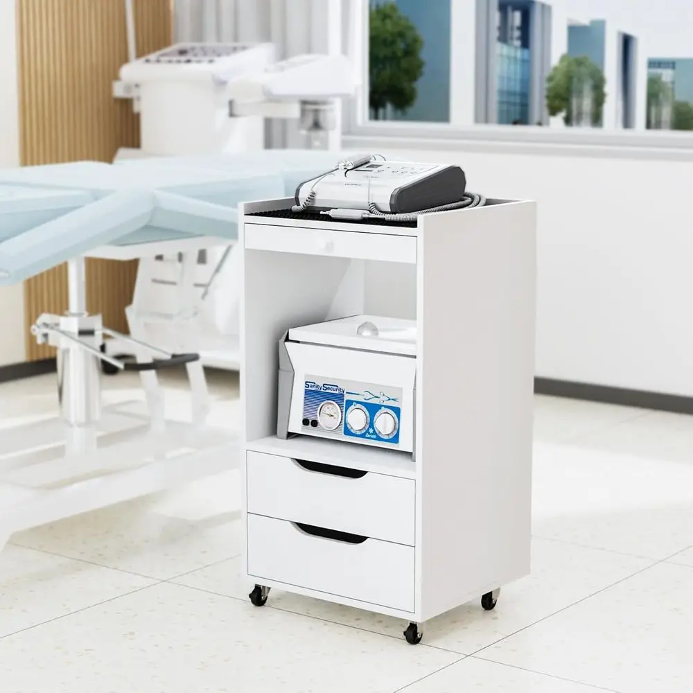 

Portable Medical Cart with Non-Slip Pads for Ultrasound Trolley, Ideal for Clinic, Dental, Spa, and Lab Settings