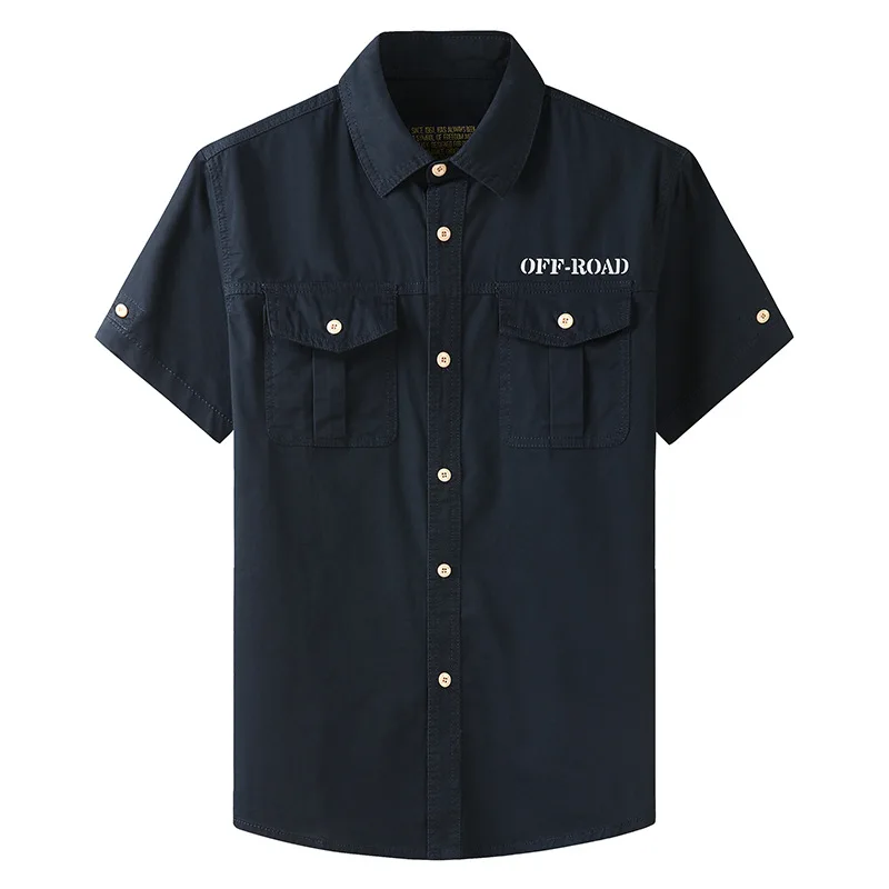 

Новая модная свободная летняя рубашка 2026 года, повседневная рабочая одежда, мужская рубашка больших размеров с квадратным воротником и коротким рукавом