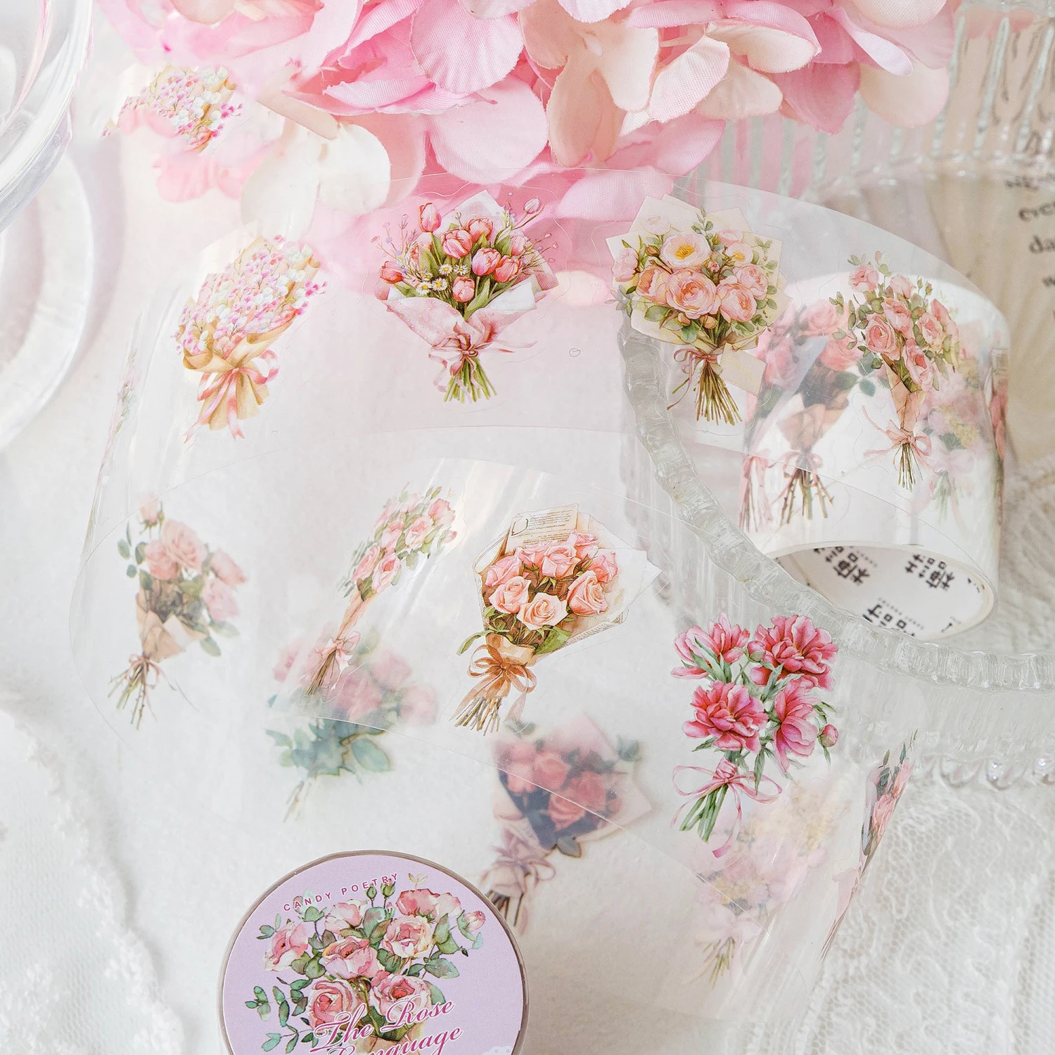 

Серия «Романтический букет»: винтажная цветочная пейзажная ПЭТ-лента для творчества, скрапбукинга и декора дневников