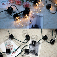 3M 6M LED Bulbs Outdoor Camp String Lights EU US Plug Garden Street Patio LED Fairy Lights 10 20LEDs/M Party Wedding Decoration