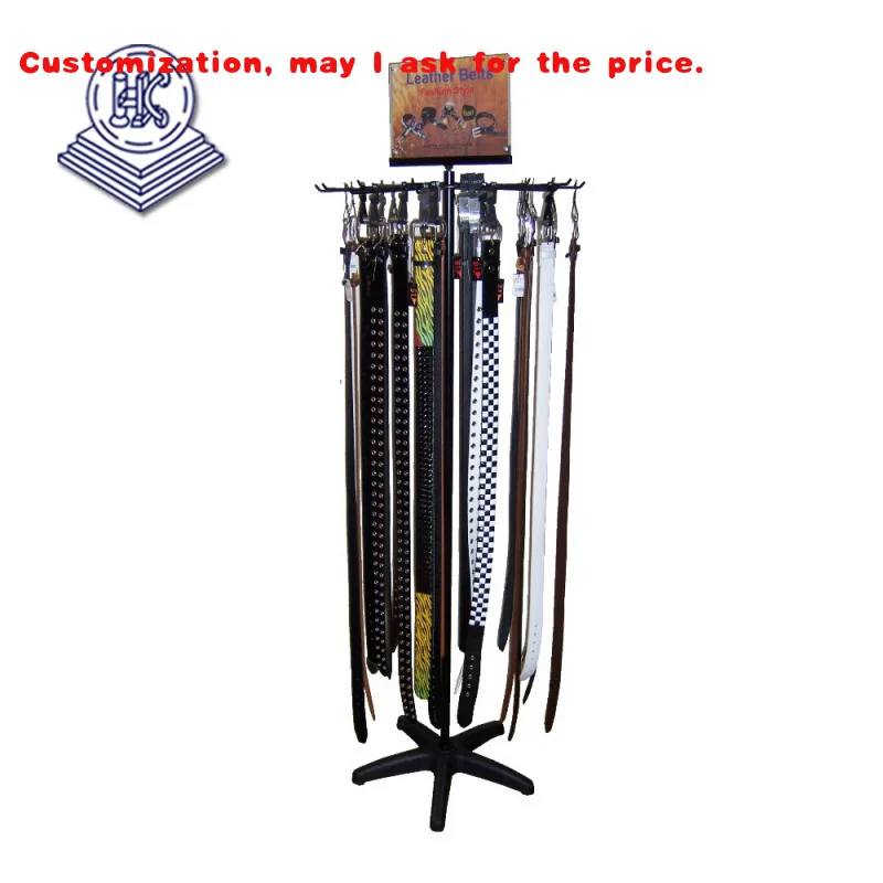 

custom.Rotating Metal Hook Hanging Braid Stand Leather Belt Display Stand