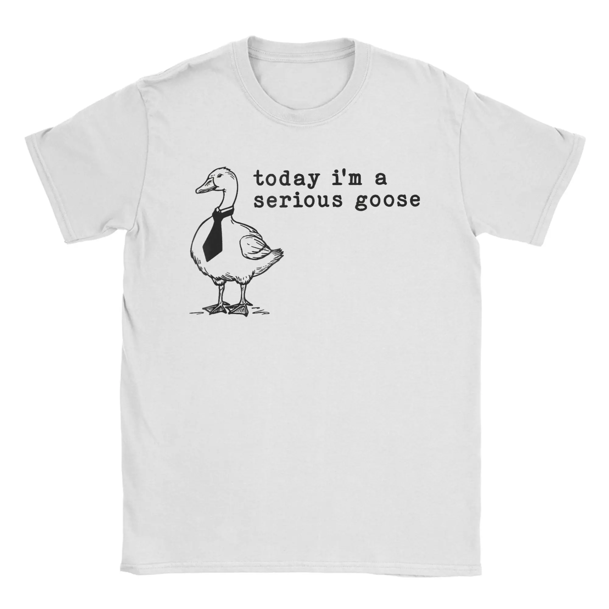 Harajuku T Shirt Summer Today I'm a serious Goose Trending T-Shirts  100% Cotton Tee Shirt for Adult Y2K Short Sleeve Top Tees