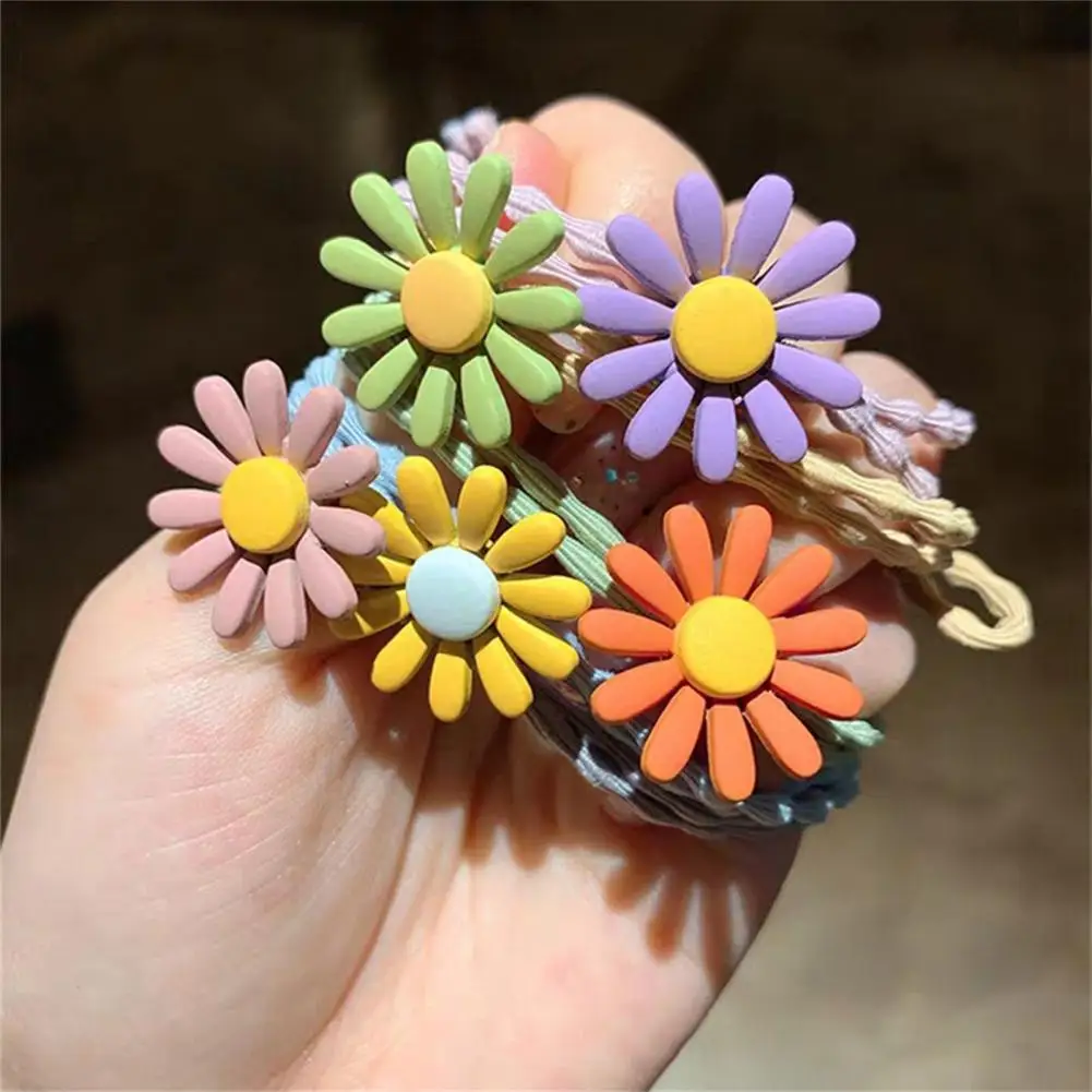 Hair Band Elastic High Tensile Stretch Hair Accessories Headwear Refreshing Flower Decor Girls Hair Rope For Dating