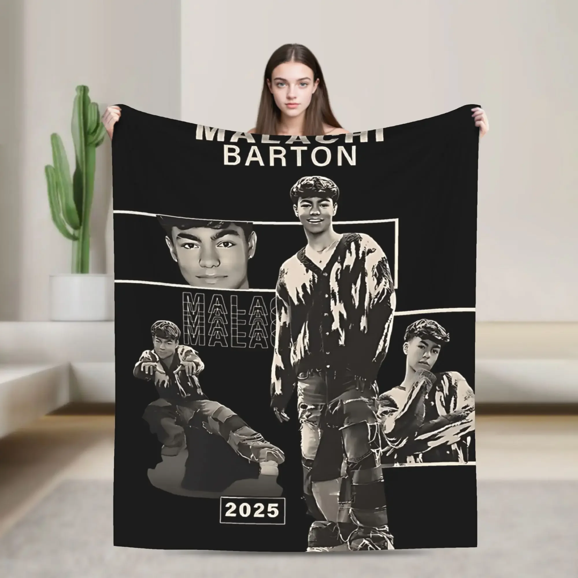 Malachi Barton Actor Tour  Super Soft Blanket Travel Office Plush Throw Blanket Novelty Bedroom Flannel Bedspread Sofa Bed Cover