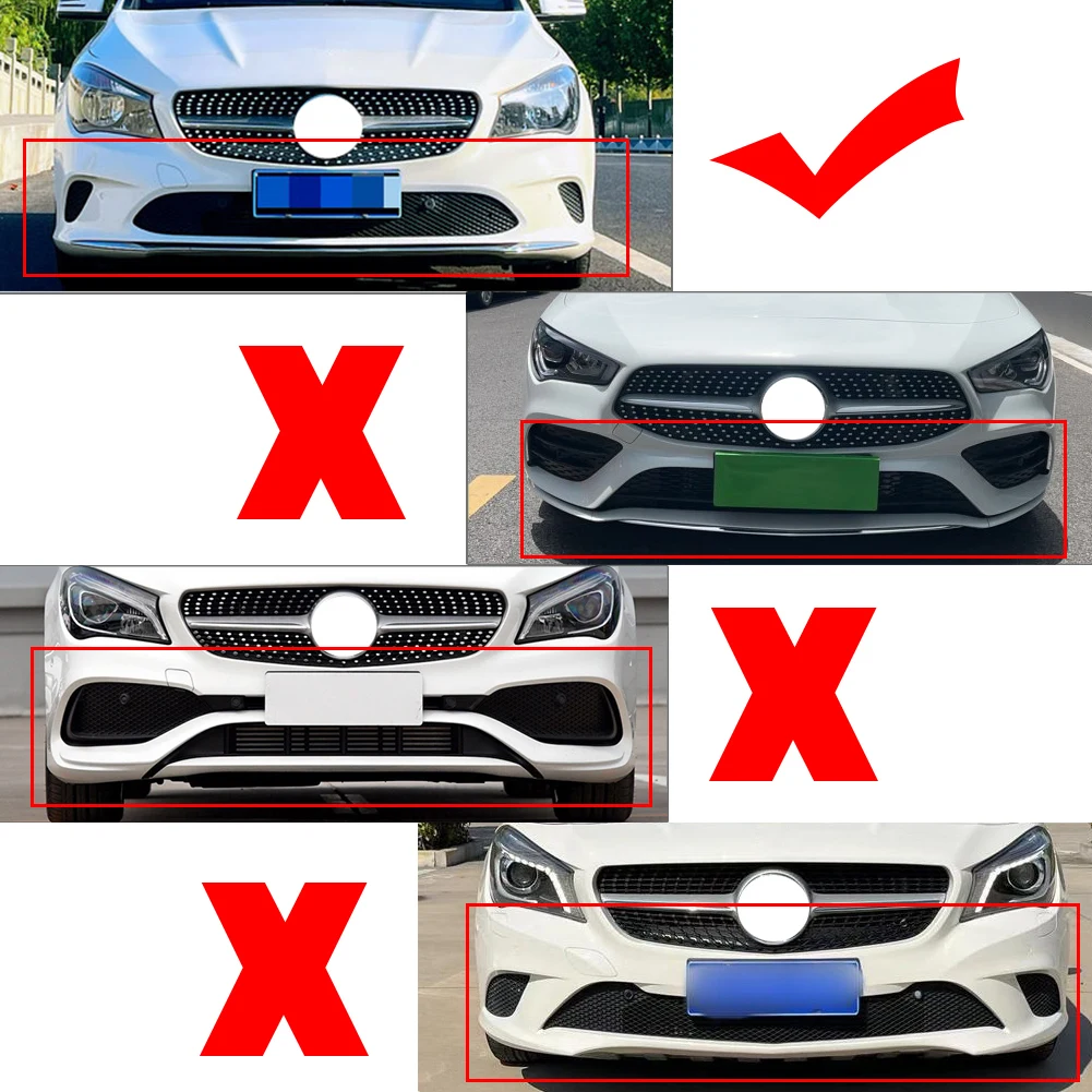 3pcs/set Carbon Fiber Look Car Front Bumper Lip Chin Spoiler Splitter Trim For Mercedes Benz W117 CLA 180 200 250 2017 2018 2019