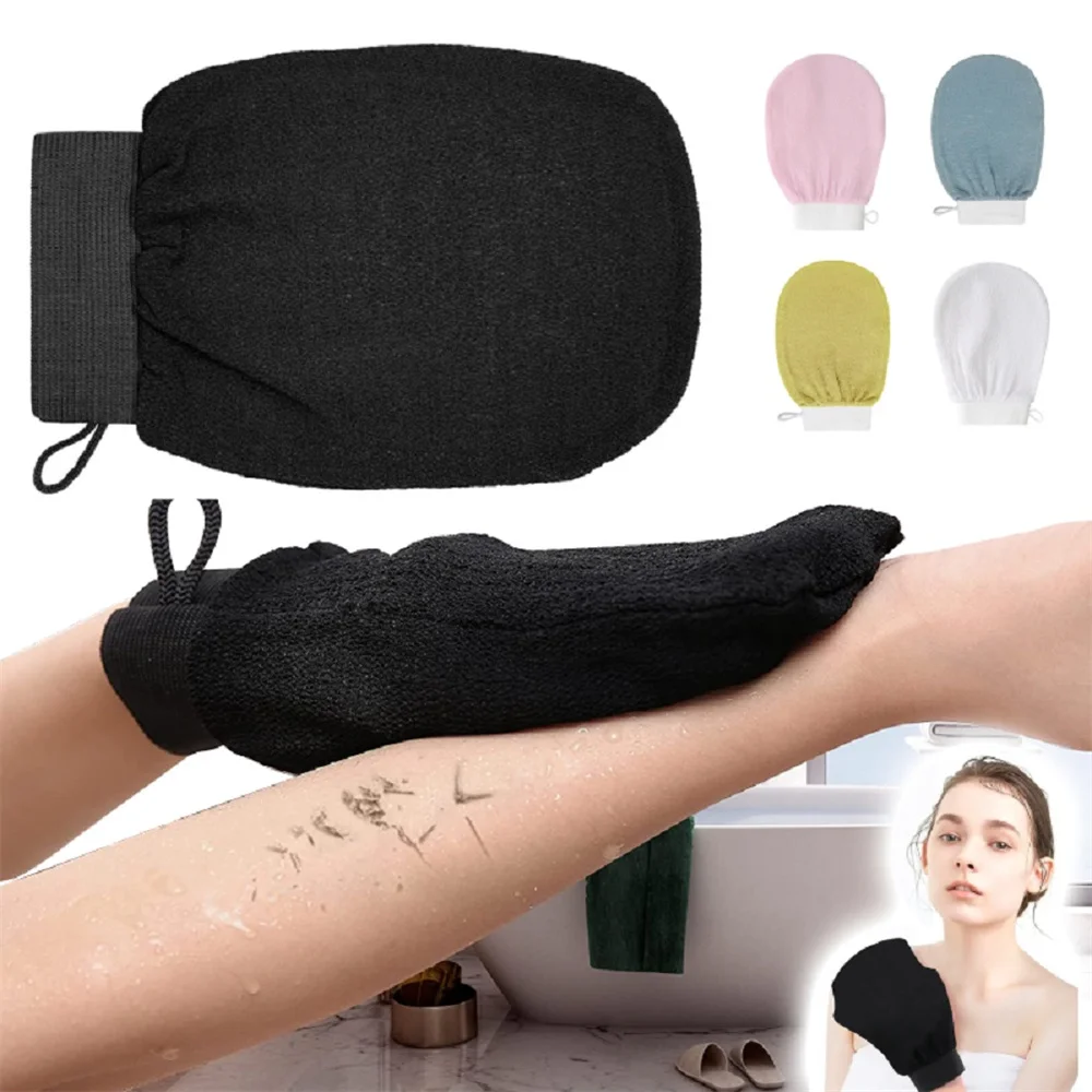 Baño Essentials Scrub piel muerta toalla limpiadora la piel es visiblemente más suave seda de lujo mejores guantes exfoliantes suave tomar una ducha