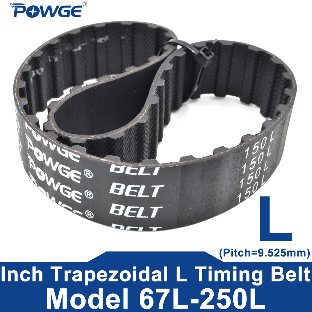 POWGE L Correia dentada 67L a 250L Largura 10-30mm 67 86 98 100 109 113 120 124 127 130 135 139 143 146 150 154 158 161 165 169 173