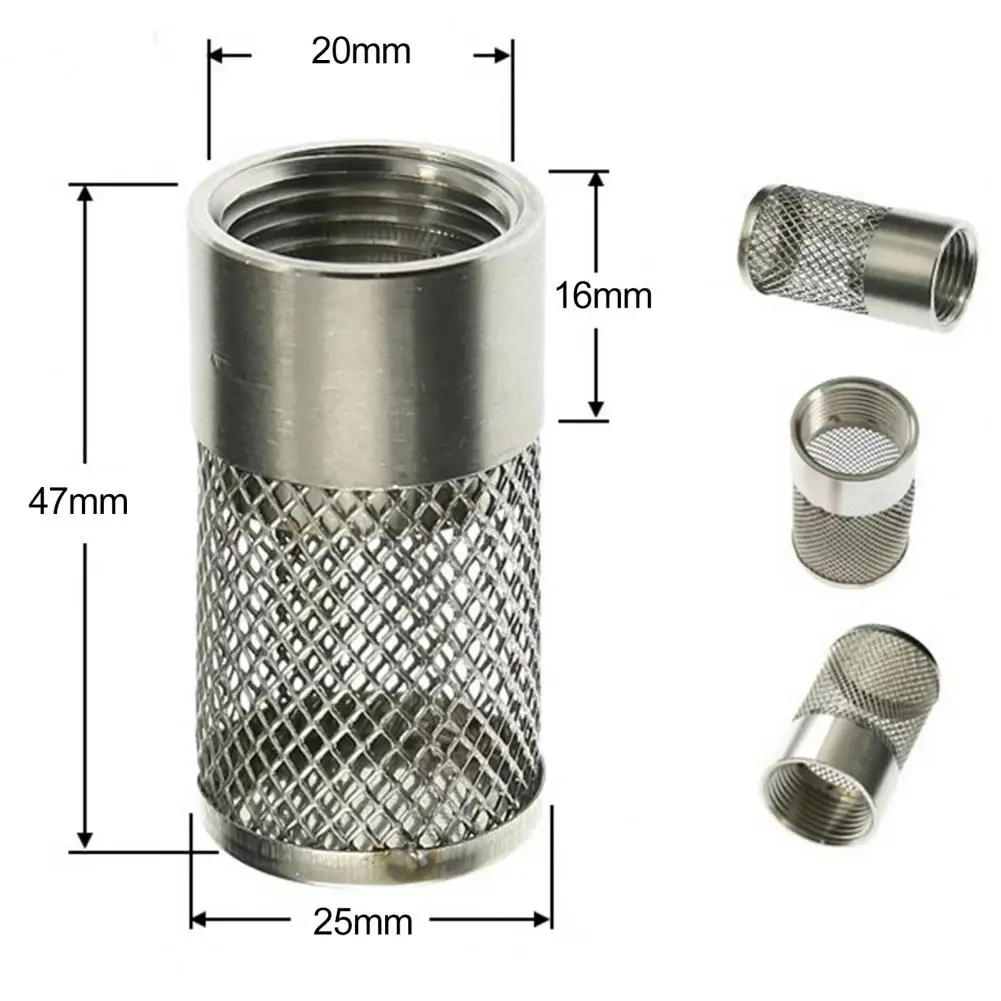 Inlet Suction Strainer Stainless Steel Garden Hose Inlet Filter Mesh Intake Hose Pickup Filter Head For Irrigation Water Pump