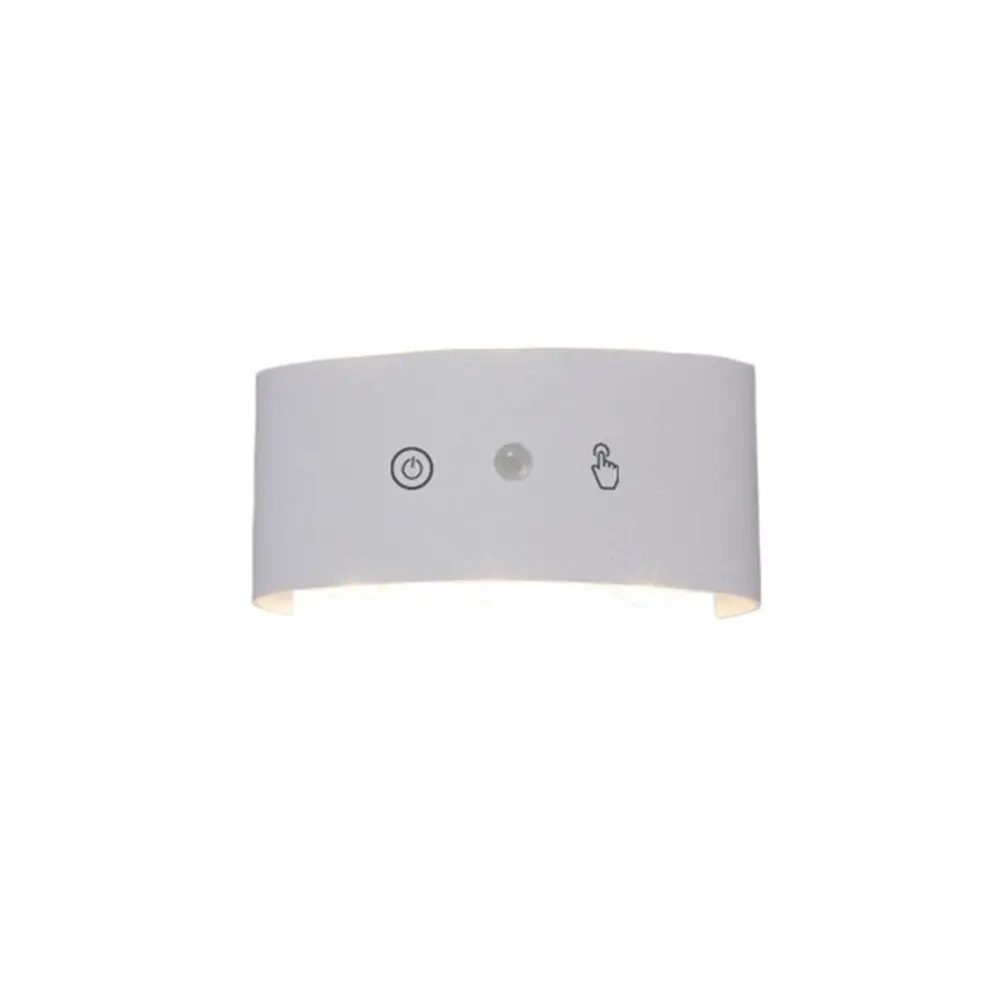 Dual Up Down Lighting PIR Motion Sensor Wall Lamp Waterproof Rechargeable LED Wall Light Modern Design 3 Color Light