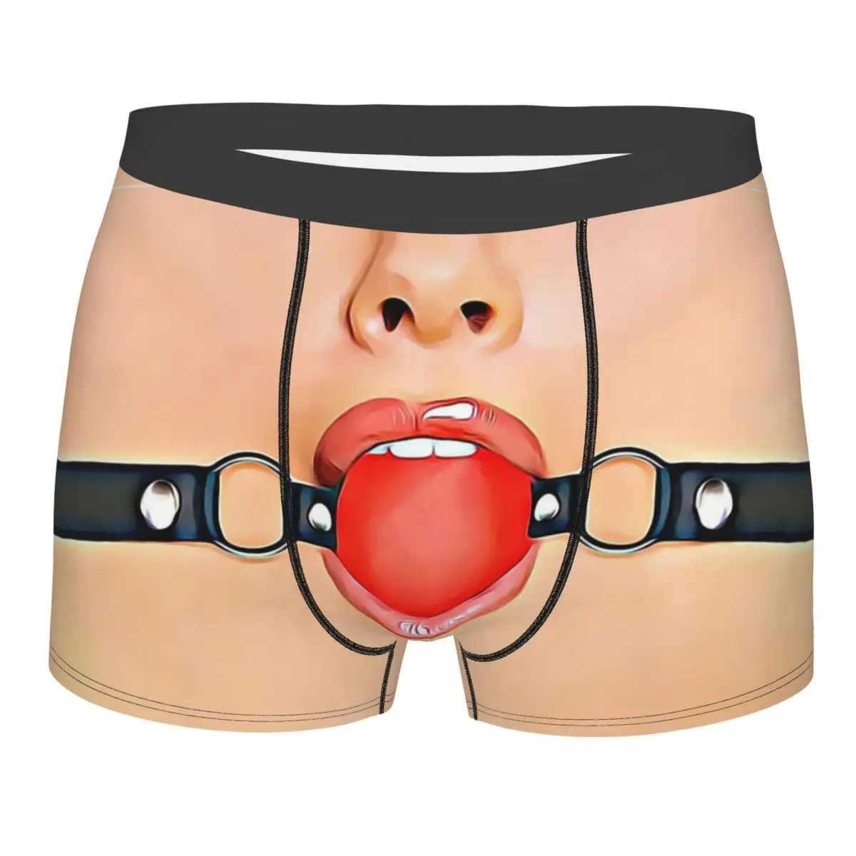 

Ball Gag Mouth and Tongue Underpants Cotton Panties Male Underwear Comfortable Shorts Boxer Briefs