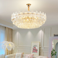 Crystal chandelier French flower shape living room ceiling lamp popular restaurant lamp high-grade lamps