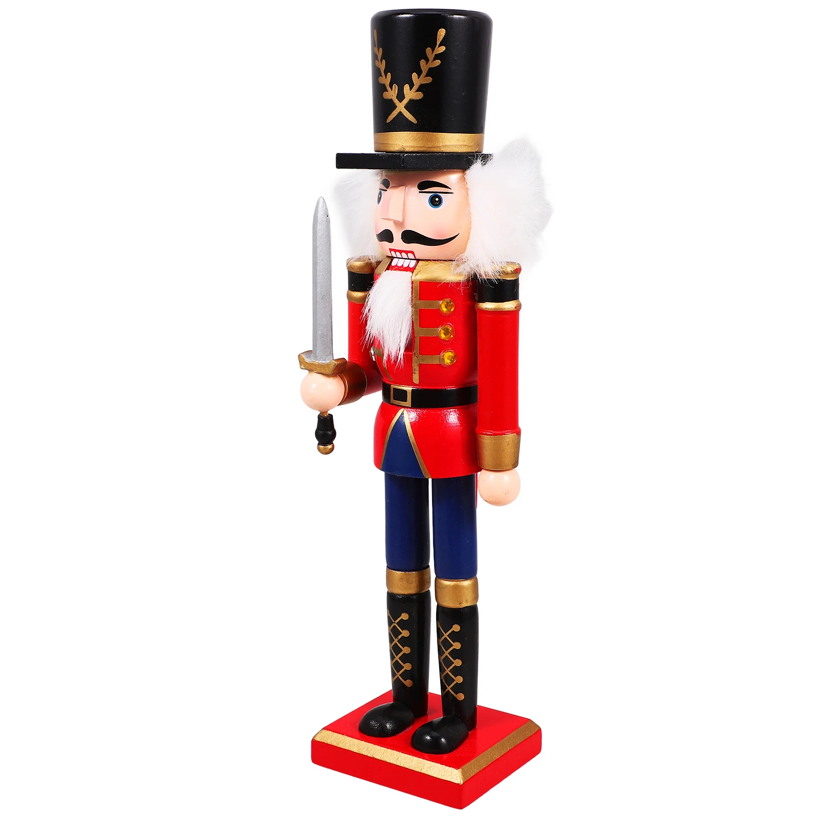 

Nutcracker Ornament Decorations Festival Statue Ornaments Figures Wood Soldier Man Desktop Nutcrackers Craft
