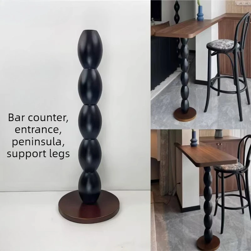 French Style Solid Wood Table Legs Mid-Century Modern Furniture Legs Carved Wood Desk Support Vintage Sofa Table Base