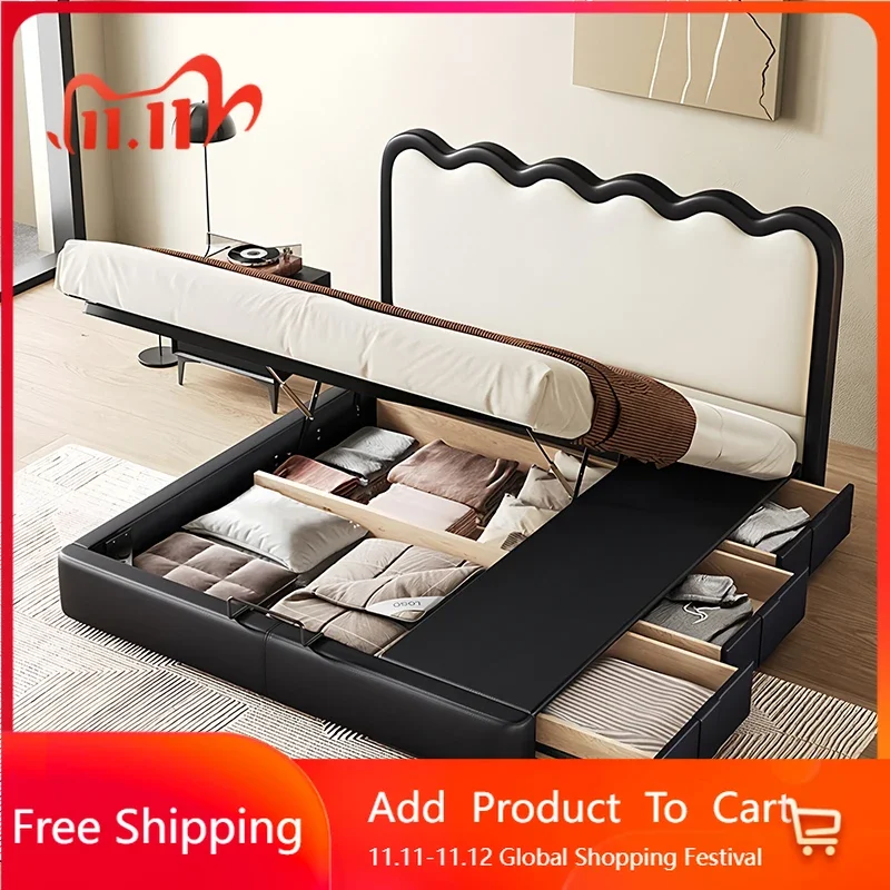 

Creative Sleeping Massage Bed Queen Office Double Children Luxury Modern Bed Wooden Safe Mobile Italian Beliche Hotel Furniture