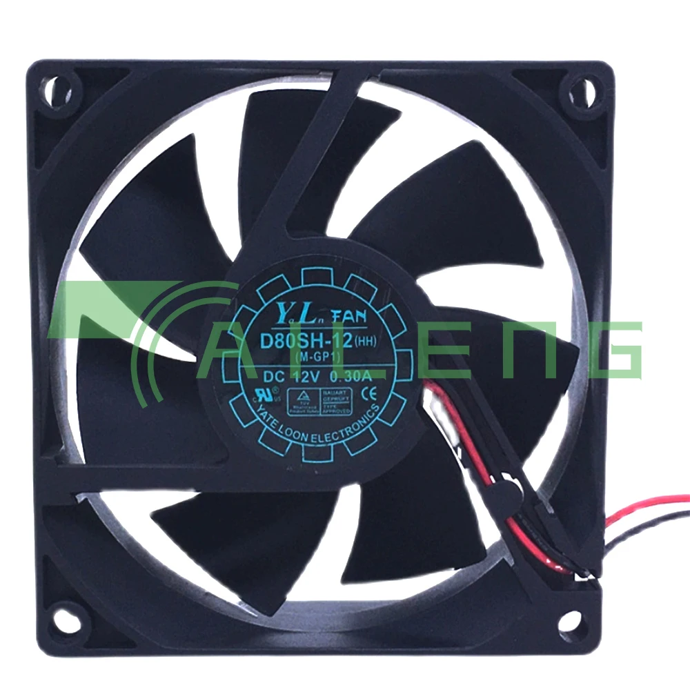 

New original D80SH-12 8025 12V 0.30A 8CM 2-pin high air volume chassis silent cooling fan