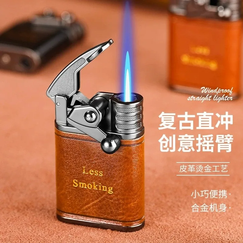 New Style Metal Butanegas Lighters Classic Vintage Mechanical Lighter Fashionable Lighter Premium Smoking Accessories Gift