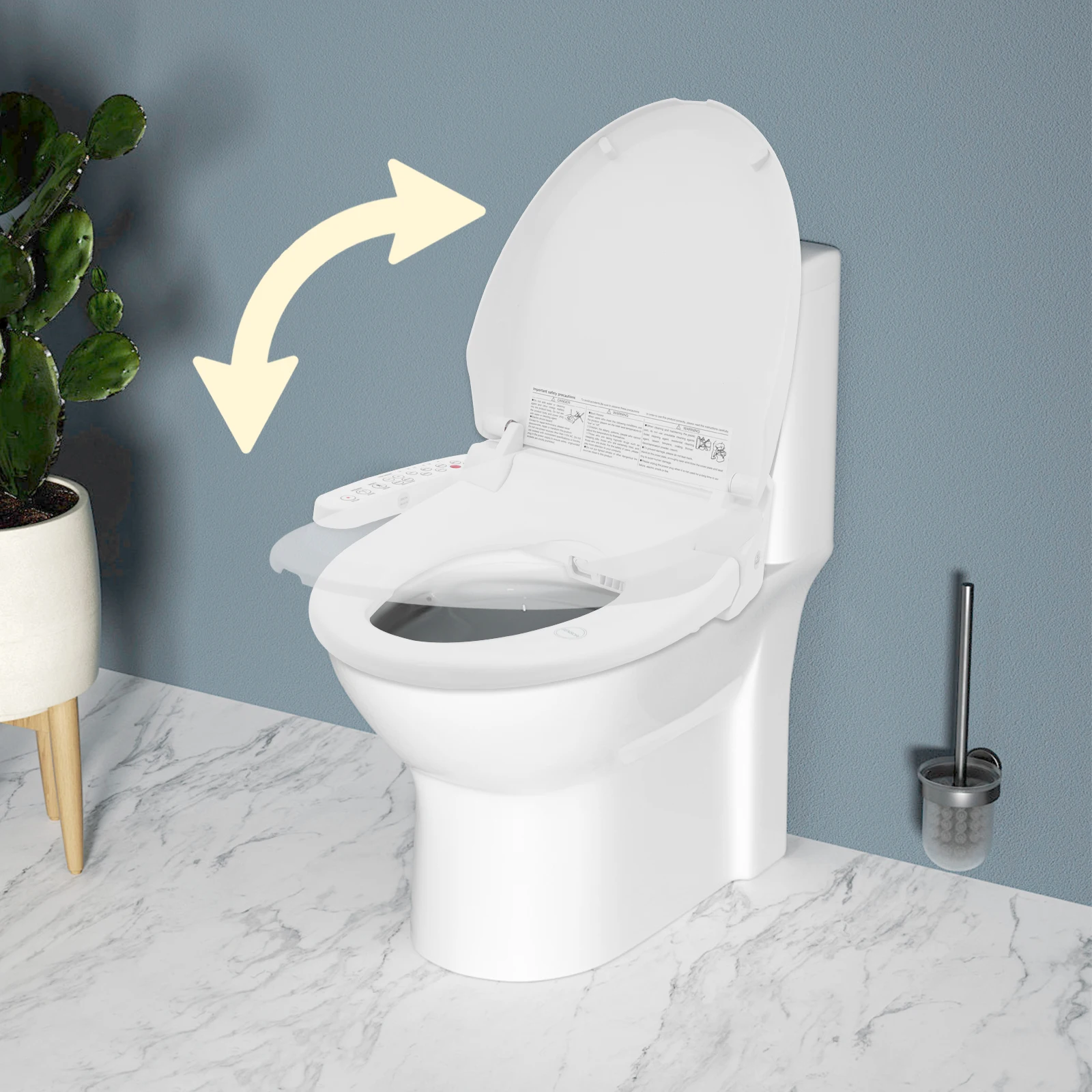 

Регулируемая температура, автоматическая очистка, удобная и гигиеническая, идеально подходит для семейного использования, сиденье для унитаза в ванной комнате