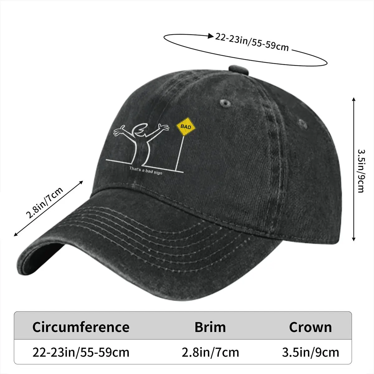 Bad Sign Baseball Cap Men Hats Women Visor Protection Snapback La Linea Cartoon Caps