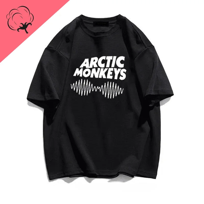 Arctic Monkey Comics Casual Y2k Short Sleeve Fashion T-shirt Comics Y2K Everyday Men's and Women's Crewneck Comfy Tops